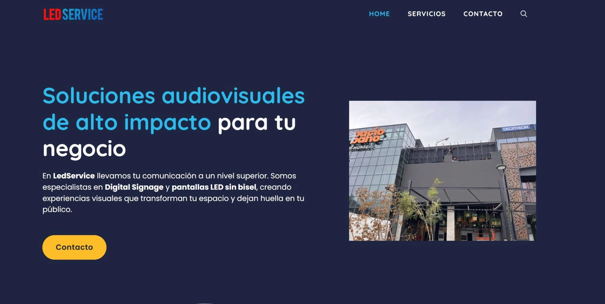 LedService sitio web de servicios de iluminación LED