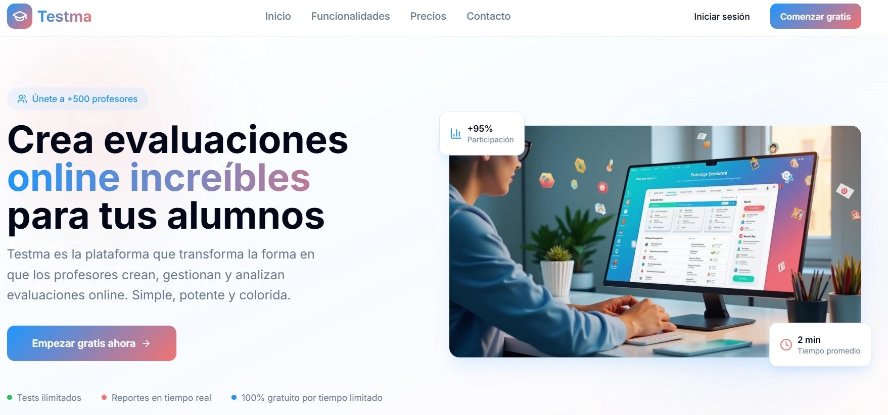 Testma plataforma de evaluaciones y pruebas online